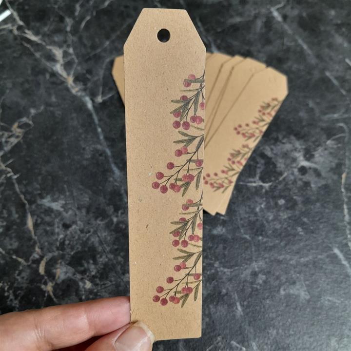 گیفت تگ گلدار کرافت بزرگ مجموعه 25 عددی